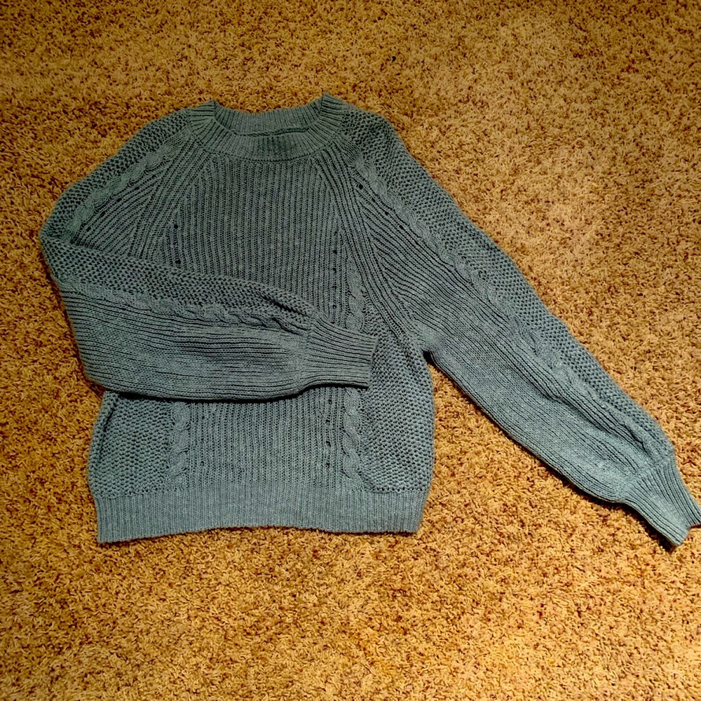 Light blue knit American eagle sweater!